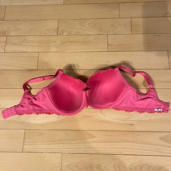 Savage X Fenty Floral Lace Balconette Bra with X Charm in Sweeter Pink Two-Tone - Picture 8 of 10